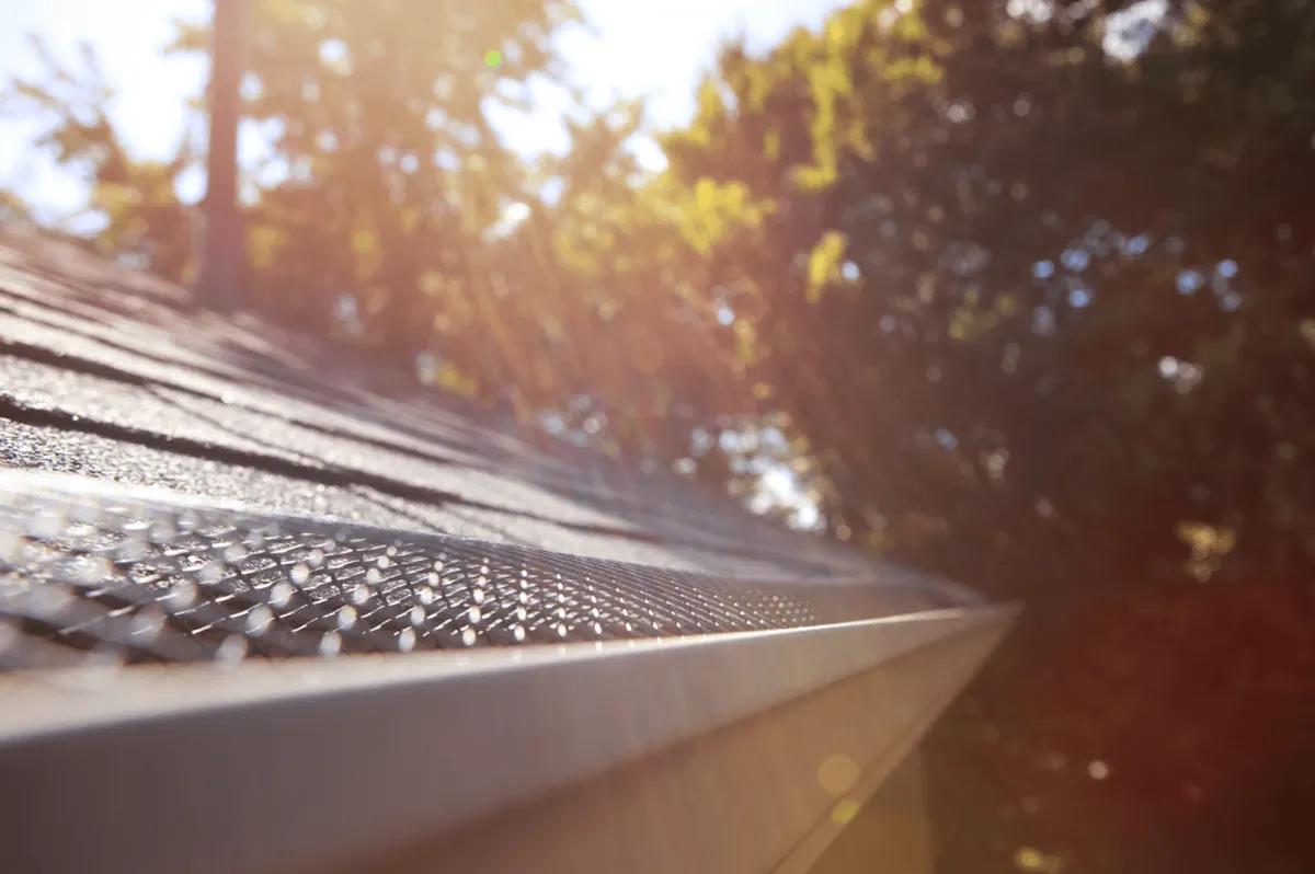 Gutter guard system installed on a Hartford, Connecticut home